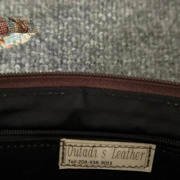 Needlepoint Crossbody Womens Small Scenic Floral Tapestry Cottagecore Purse - Picture 12 of 16